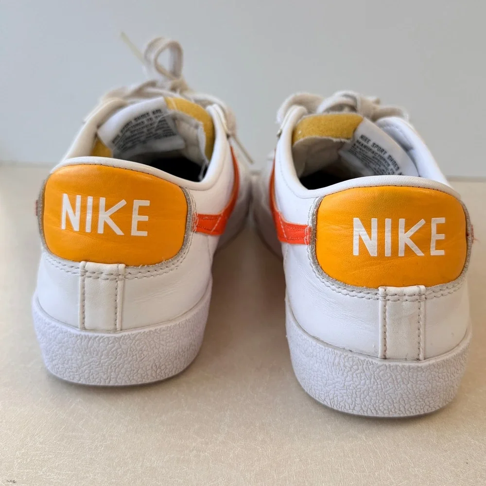 Nike Women's‎ Blazer Low '77 White/Orange/Gold/Blue DC4769-105 Size 8